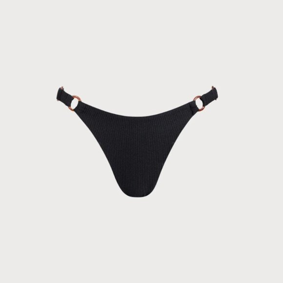 Berlook Black Ribbed O-Ring Bikini Bottom ONLY 69 - Picture 7 of 10